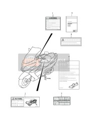 6838614J00, Label, Brake Information, Suzuki, 2